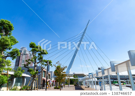 Scenery in front of Tokyo Teleport Station, Teleport Bridge, Aomi, Koto Ward, Tokyo Scenery in front of Tokyo Teleport Station, Teleport Bridge, Aomi, Koto Ward, Tokyo 138746657