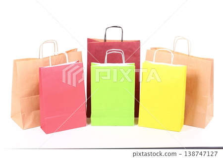 Shopping gift bags background Shopping gift bags background 138747127