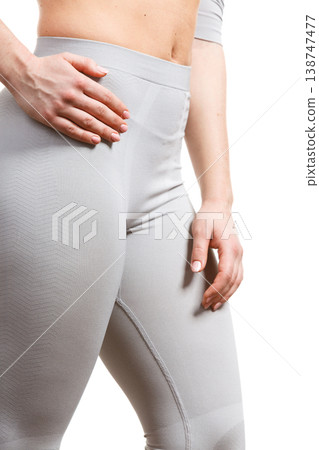 Sport fit woman in thermal clothes. Sport fit woman in thermal clothes. 138747477