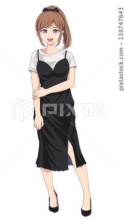 A woman who poses 138747643