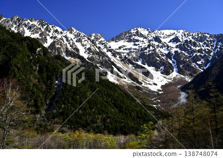五月的上高地，穗高山（照片拍攝於上高地，梓川右岸，河童橋附近） 138748074