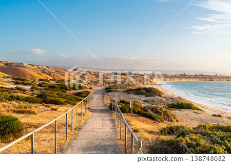 Fleurieu Peninsula Coast Path at Sunset Near Blanche Point Cove 138748082