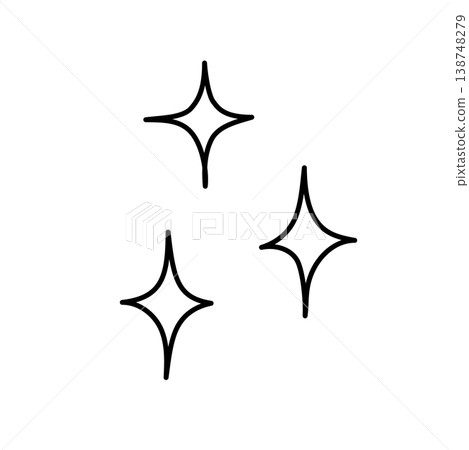 A simple icon of three shining stars A simple icon of three shining stars 138748279