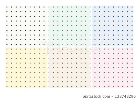 Set of 6 light-colored polka dot pattern backgrounds Set of 6 light-colored polka dot pattern backgrounds 138748296