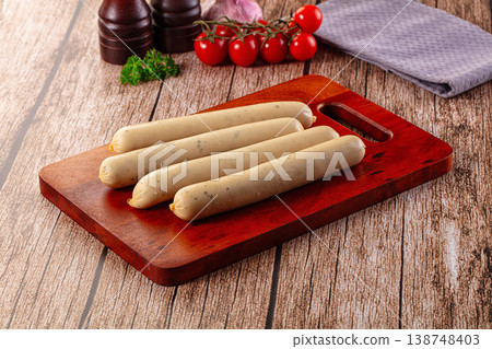 Raw white German veal sausages Raw white German veal sausages 138748403