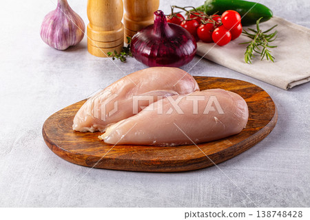 Fresh raw chicken fillet for cooking Fresh raw chicken fillet for cooking 138748428