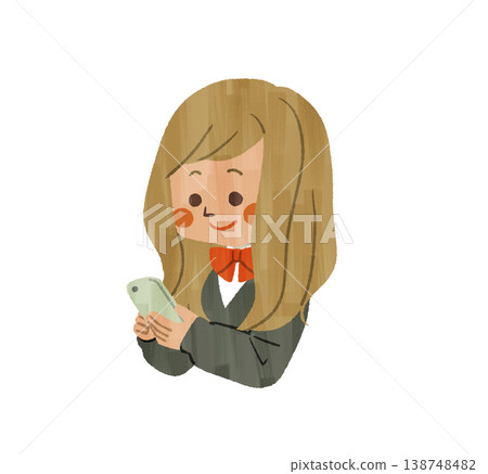 Female student using a smartphone - Gash 138748482