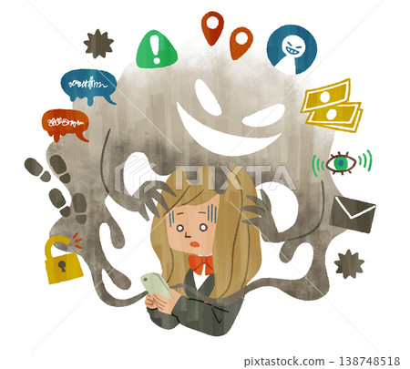 女學生遭遇智慧型手機故障 - Gash 138748518