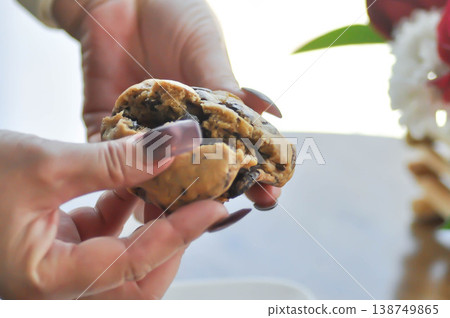 cookie, cooky or chocolate chip cookie or chocolate cookie or soft cookie cookie, cooky or chocolate chip cookie or chocolate cookie or soft cookie 138749865