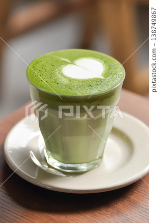 green tea or matcha latte , matcha green tea latte , milk green tea green tea or matcha latte , matcha green tea latte , milk green tea 138749867
