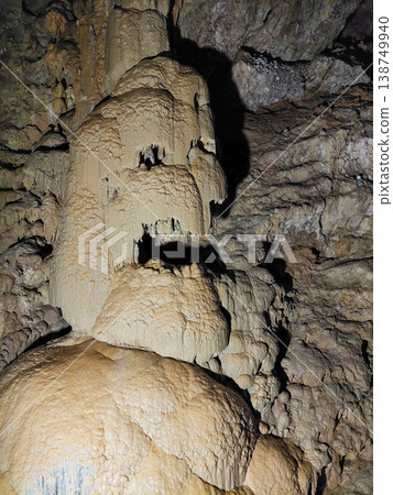 Cave interior with stalactites and stalagmites Cave interior with stalactites and stalagmites 138749940