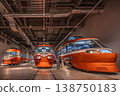 A view of the Romancecar Museum's exhibit of past train models (SE, NSE, LSE) [Ebina City, Kanagawa Prefecture] 138750183