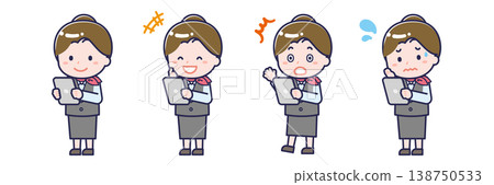 A female "salesperson" using a tablet 138750533