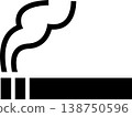 單色香煙向量圖示素材 - 吸煙符號 138750596