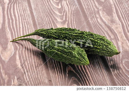 Natural raw ripe green bitter melon Natural raw ripe green bitter melon 138750812