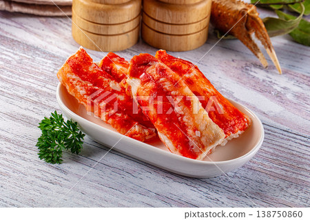 Natural wild crab meat leg Natural wild crab meat leg 138750860