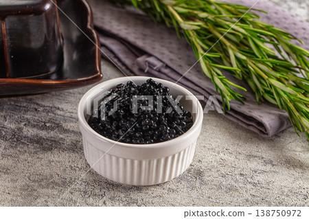 Luxury expensive Black caviar roe Luxury expensive Black caviar roe 138750972