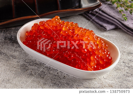 Luxury salmon red caviar roe Luxury salmon red caviar roe 138750973