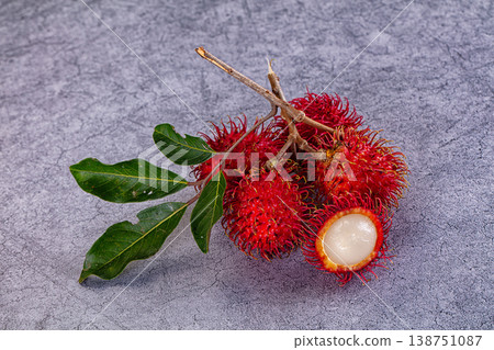 Sweet ripe juicy haired rambutan Sweet ripe juicy haired rambutan 138751087