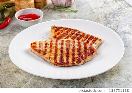 Grilled turkey breast fillet steak Grilled turkey breast fillet steak 138751118
