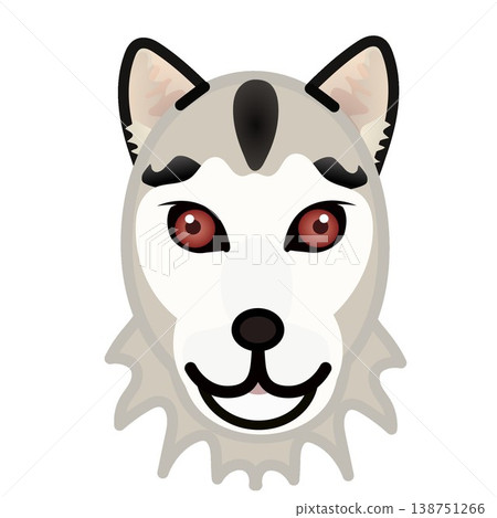 Siberian Husky face illustration Siberian Husky face illustration 138751266