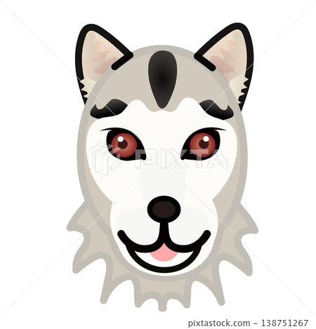 Siberian Husky face illustration Siberian Husky face illustration 138751267