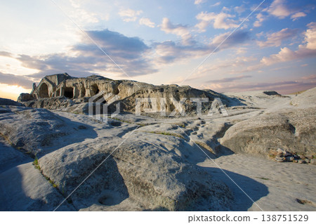 An ancient rock-hewn town Uplistsikhe in eastern Georgia, oldest urban settlements in the country An ancient rock-hewn town Uplistsikhe in eastern Georgia, oldest urban settlements in the country 138751529