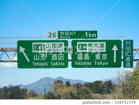 Tohoku Expressway, Murata Junction junction junction guidance sign 138751574
