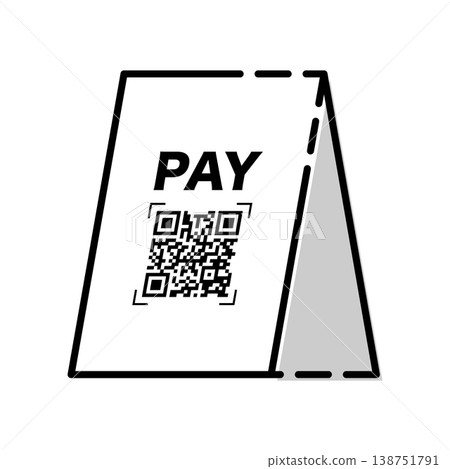 QR code payment stand illustration (vector material) 138751791