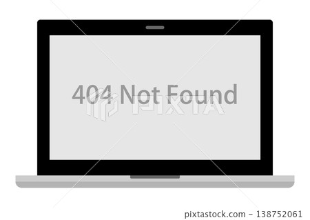 A simple web error screen: a computer illustration displaying a 404 Not Found error page. A simple web error screen: a computer illustration displaying a 404 Not Found error page. 138752061
