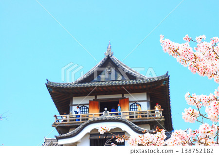 Inuyama Castle and cherry blossoms in Inuyama City, Aichi Prefecture. Inuyama Castle and cherry blossoms in Inuyama City, Aichi Prefecture. 138752182