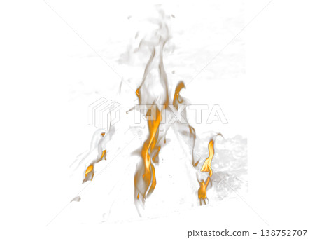 Bright orange and yellow fire with transparent background Bright orange and yellow fire with transparent background 138752707