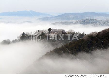 冬季雲海與備中松山城(天空之城)25344 冬季雲海與備中松山城(天空之城)25344 138753442