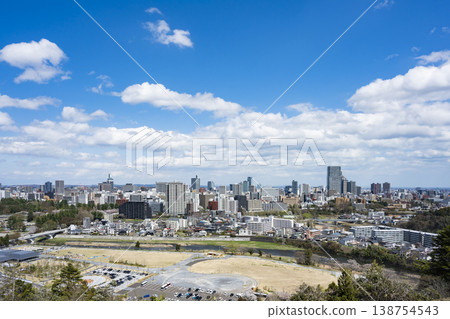 A panoramic view of Sendai city 138754543