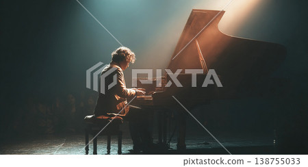 Pianist captivates audience with mesmerizing performance on concert stage 138755033
