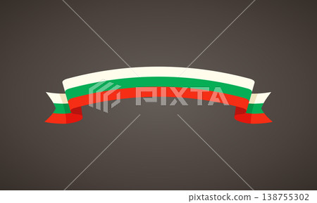 Ribbon with flag of Bulgaria Ribbon with flag of Bulgaria 138755302