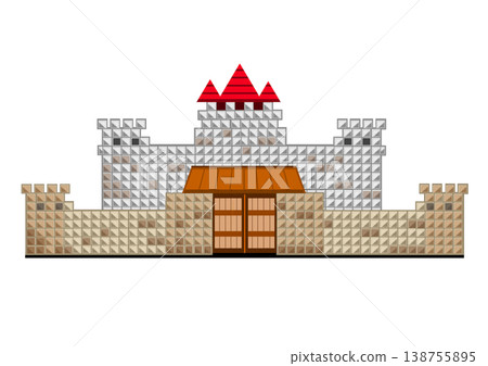Pixel art castle Pixel art castle 138755895