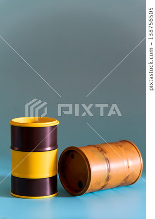 Vintage Metal Drums - Industrial Composition Vintage Metal Drums - Industrial Composition 138756505