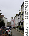 Caernarfon street view with colorful historic buildings 138757998