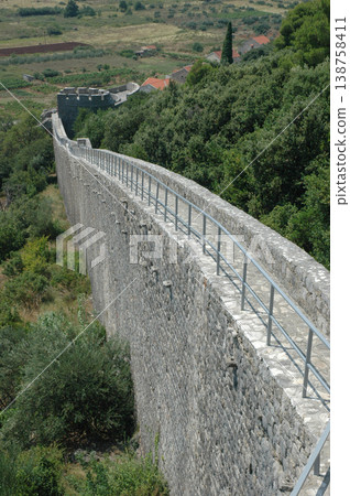 Historical Walls of Ston in Croatia 138758411