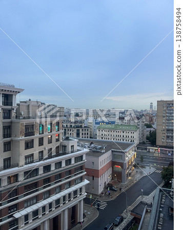 View of the center of the Russian capital from the window of a high-rise building. 138758494