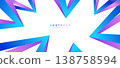Vibrant triangles radiate outward with bold blue and purple hues. Abstract triangle shape frame background 138758594