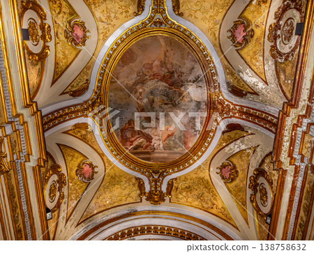 Interiors of san Paolo Maggiore church, Naples, Italy 138758632