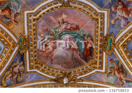 Interiors of san Paolo Maggiore church, Naples, Italy 138758653