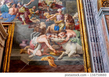 Interiors of san Paolo Maggiore church, Naples, Italy 138758660