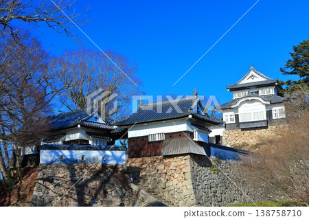[Okayama Prefecture] Bitchu Matsuyama Castle (existing keep) in winter 138758710