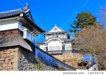 【岡山縣】備中松山城（現存天守閣）冬季 138758719