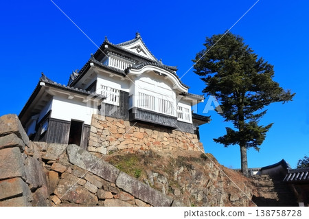 【岡山縣】備中松山城（現存天守閣）冬季 138758728