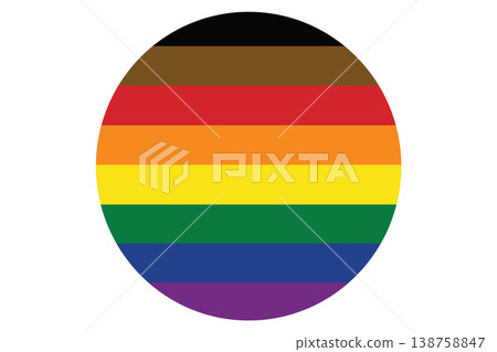 LGBT Rainbow flag circle style. LGBT Rainbow flag circle style. 138758847