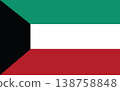 Kuwait flag, The national flag of China, Vector illustration.  138758848